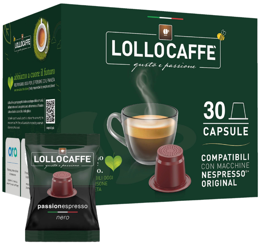 Capsules Lollo Caffè NERO - Compatibles Nespresso®*