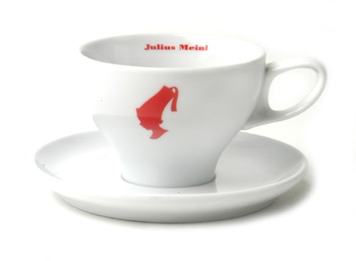 Tasse à Cappuccino blanche avec logo tête rouge - Julius Meinl