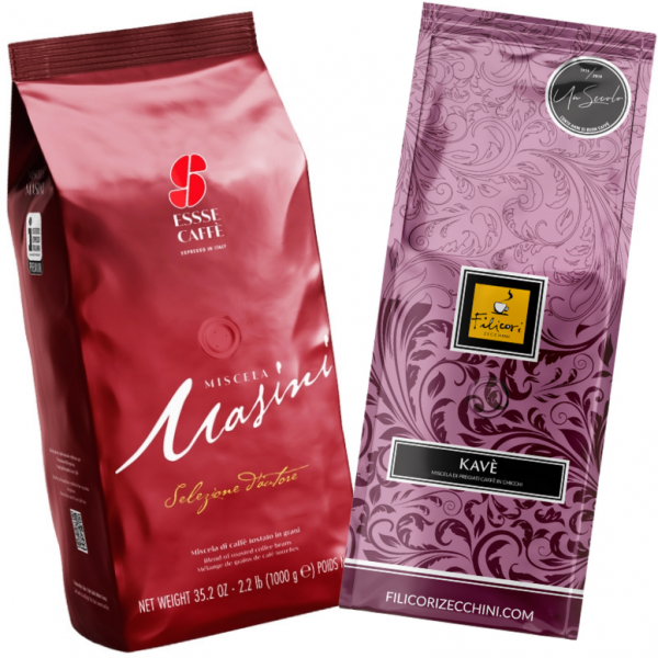 Probierset Maestro, 2x 1000g ganze Bohne, Essse Masini, Filicori Zecchini Kave