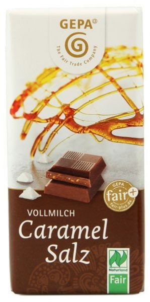 Tablette de chocolat BIO au caramel salé - GEPA
