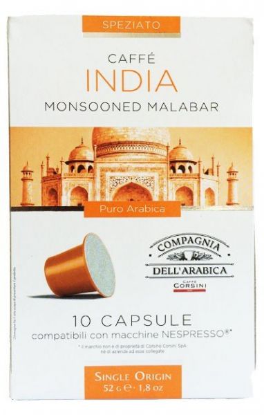 Capsules Compagnia dell'Arabica INDIA - compatibles Nespresso®*