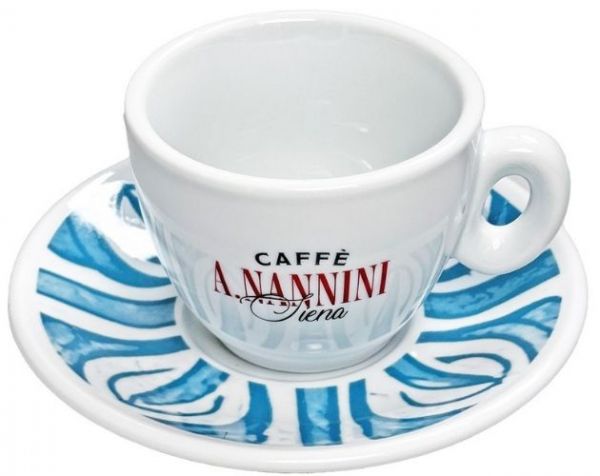 Nannini Cappuccino Tasse Blau
