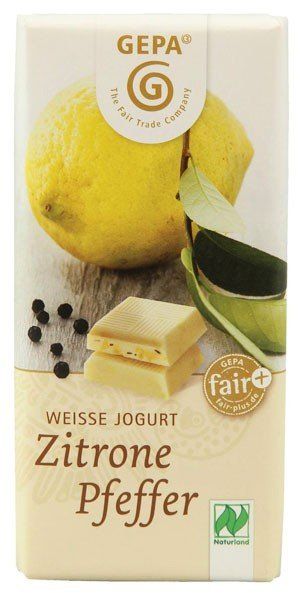 Tablette de chocolat BIO au citron et poivre noir - GEPA