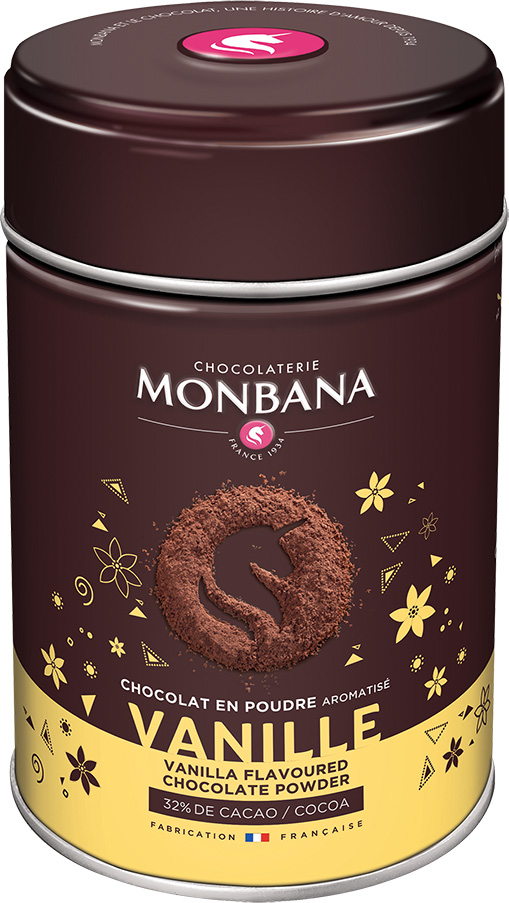 Chocolat en poudre arôme vanille Monbana