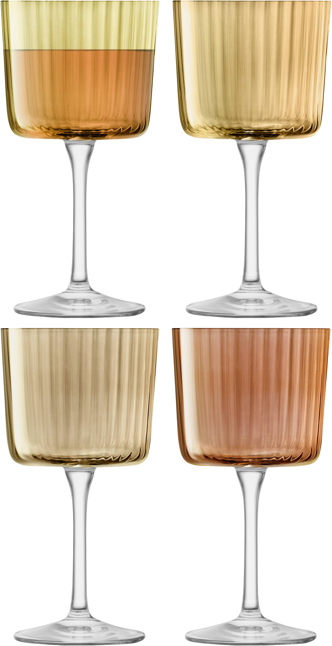Lot De 4 Verres à Vin En Acier Inoxydable Doré Mate - Style Barware Chic - Idéal Pour Noël Ou Cadeau