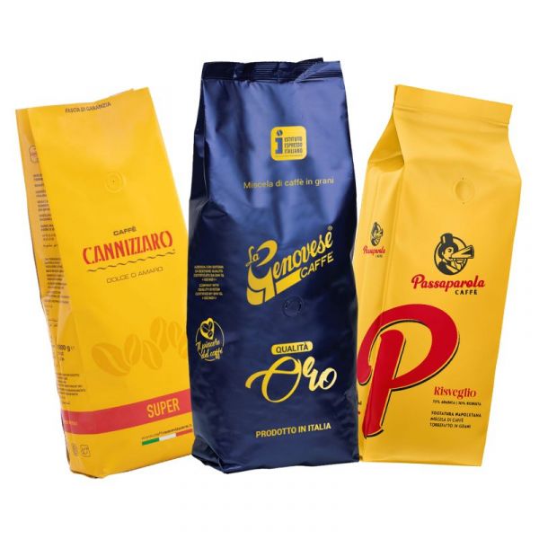 Espresso Probierset Goldenes Trio 3 mal 1000g ganze Bohne